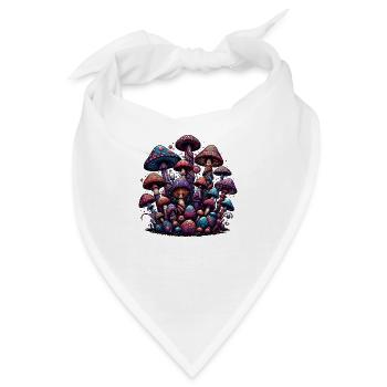 Psychedelic Mushroom Magic - Bandana - Weiß - Vorne