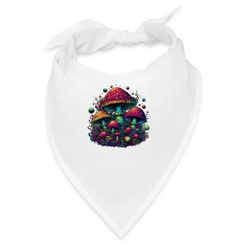 Magic Mushrooms Art Print - Bandana - Weiß - Vorne