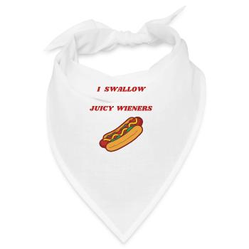 ICH SCHLUCKE SAFTIGE WIENER - Bandana - Weiß - Vorne