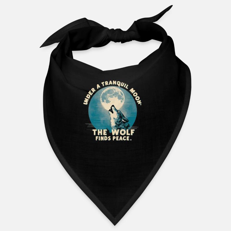 Under a Tranquil Moon: Lone Wolf Howling Bandana