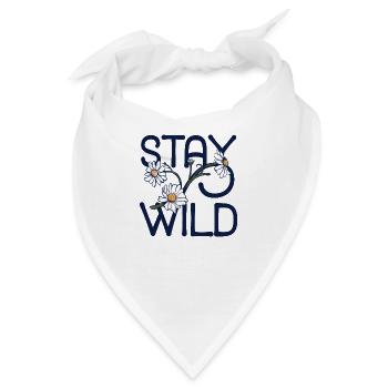 Bleib wild - Bandana - Weiß - Vorne