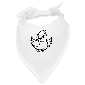 taube comic - Bandana - Weiß - Vorne