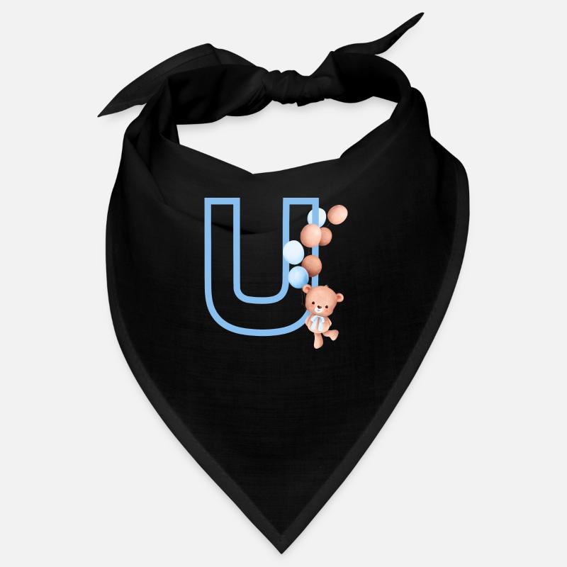 Blauer Buchstabe u Bär Bandana
