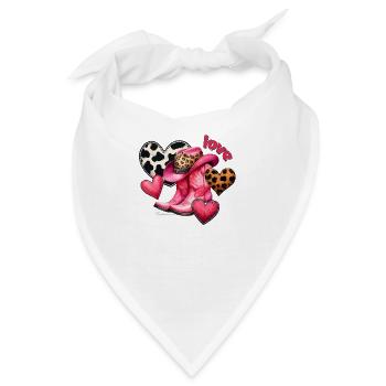 Cowboy Lustige Frauen Hut Wild Western Rodeo Musik - Bandana - Weiß - Vorne