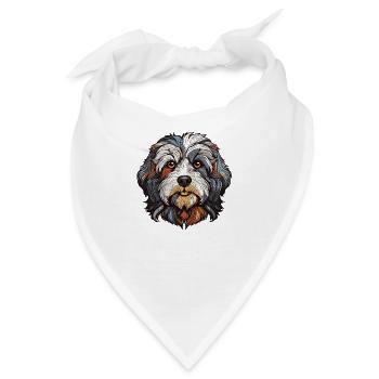 niedlicher hund - Bandana - Weiß - Vorne