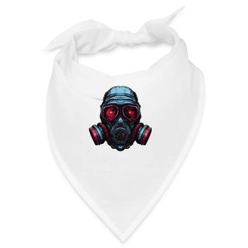Gasmaske - Bandana - Weiß - Vorne