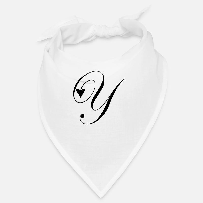Monogramm Y Herz Ranke Bandana