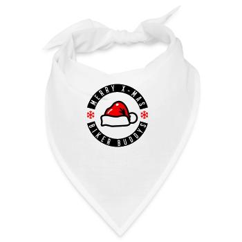Merry X-Mas Biker Buddys - Bandana - Weiß - Vorne