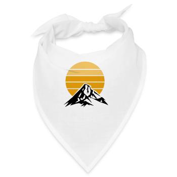 Berge Mountains - Bandana - Weiß - Vorne
