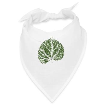Blatt Linde / Lindenblatt - NATUR & WALD - Bandana - Weiß - Vorne