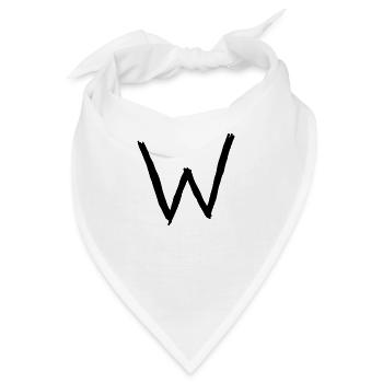 Buchstaben W - Bandana - Weiß - Vorne