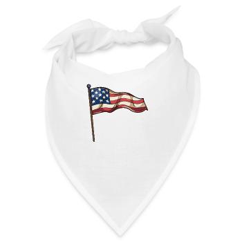 amerika fahne - Bandana - Weiß - Vorne