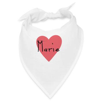 Vorname Marie Geschenk - Bandana - Weiß - Vorne