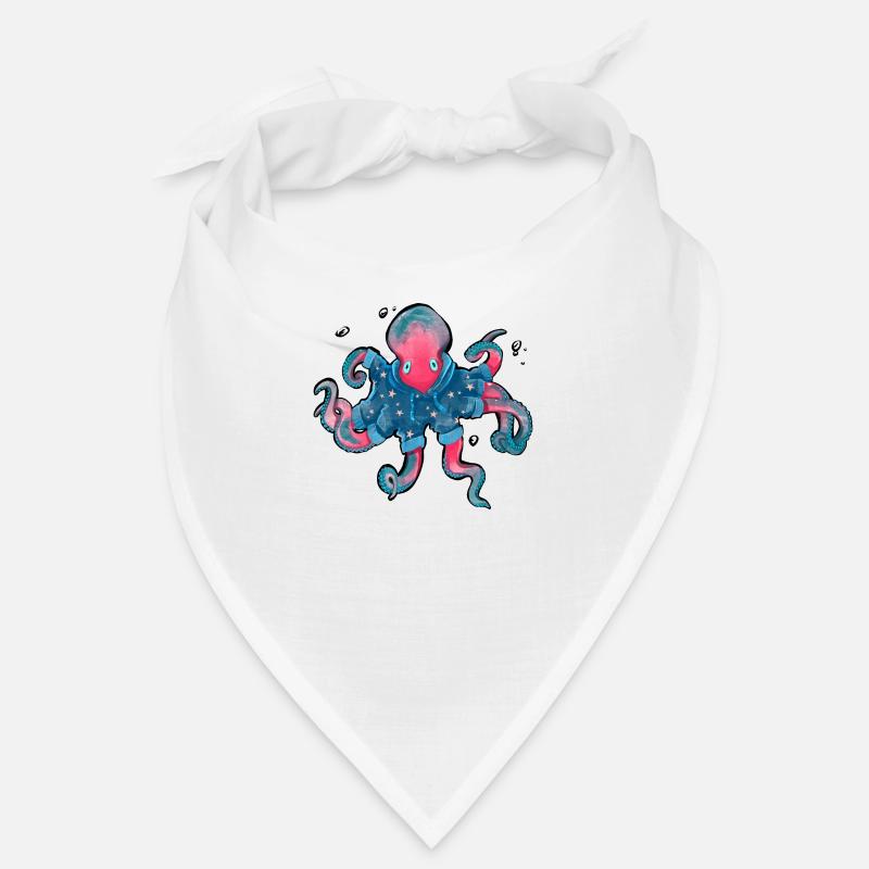 Weihnachtskrake - Bandana - Weiß