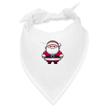 Weihnachtsmann Cartoon - Bandana - Weiß - Vorne