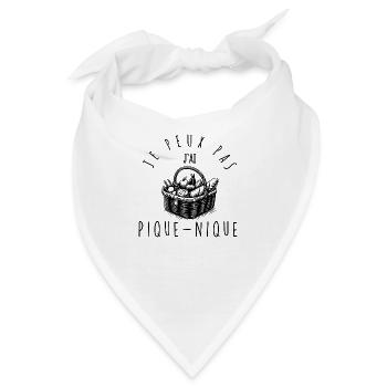 Ich kann nicht, ich mache ein Picknick. - Bandana - Weiß - Vorne