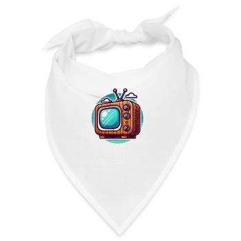 Tv Fernsehen Retro - Bandana - Weiß - Vorne