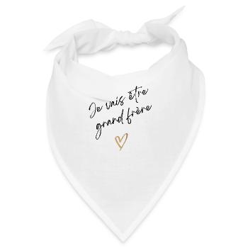 Ich werde großer Bruder sein - Bald großer Bruder - Bandana - Weiß - Vorne