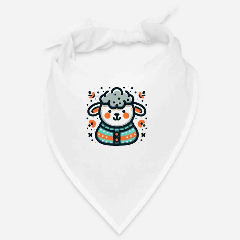 Süßes Schaf im Pullover Bandana