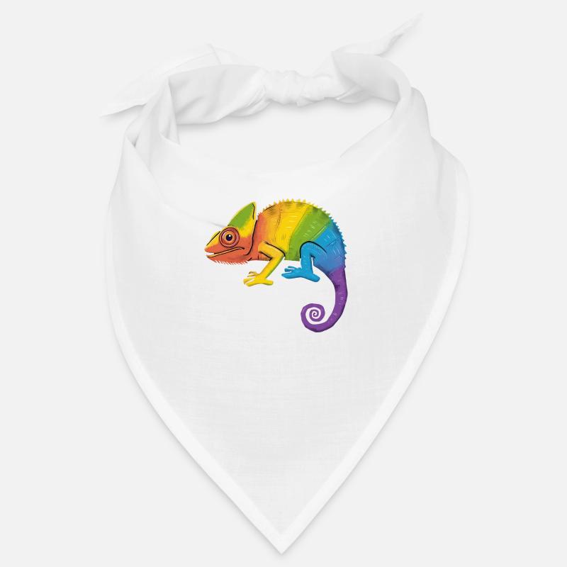 lebendiges Chamäleon "I'm Unique!" - Bandana - Weiß