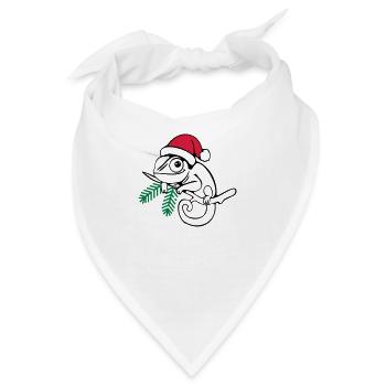 Lui Weihnachten dreifarbig - Bandana - Weiß - Vorne