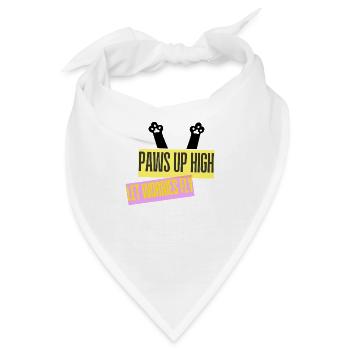 PAWS UP HIGH - Bandana - Weiß - Vorne