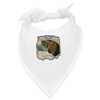 Dicke Katze - Bandana - Weiß - Vorne