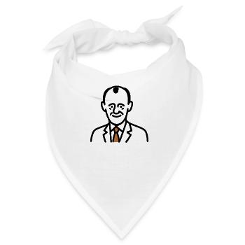 Friedrich Merz Cartoon Comic - Bandana - Weiß - Vorne