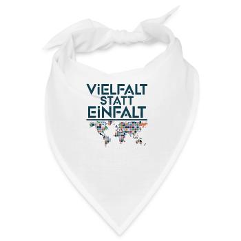 Vielfalt statt Einfalt 2 - Bandana - Weiß - Vorne