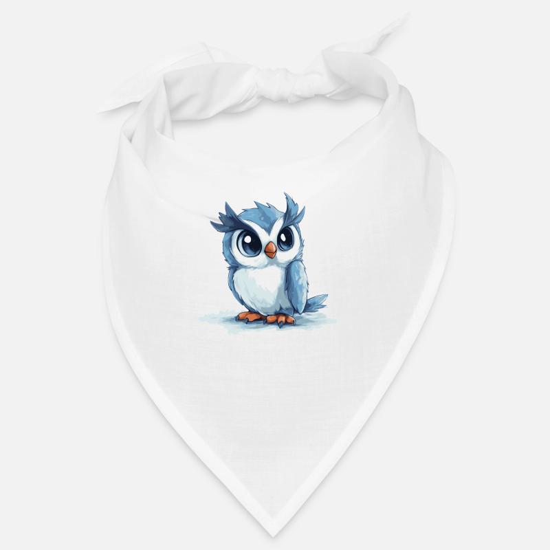 blaue Eule Bandana