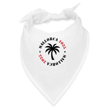 Mallorca 2025 Palme - Bandana - Weiß - Vorne