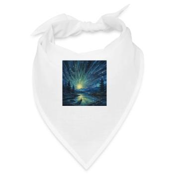 Kosmische Flut - Bandana - Weiß - Vorne