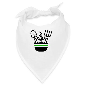 Gartenarbeit Gärtner Symbol - Bandana - Weiß - Vorne