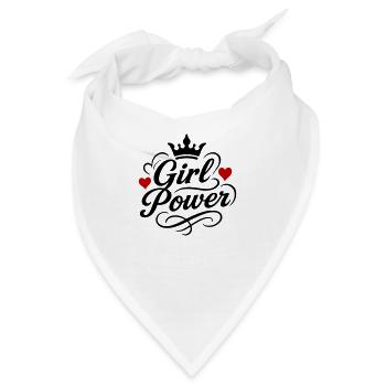 Frauenpower Spruch - Bandana - Weiß - Vorne