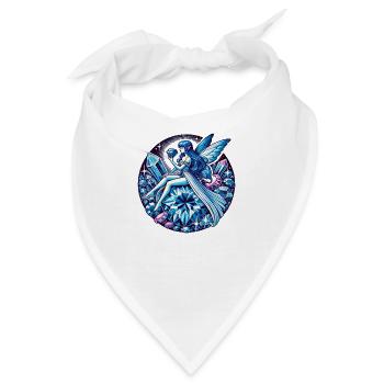 Blauer Saphir Fee Fantasy Kunst - Bandana - Weiß - Vorne