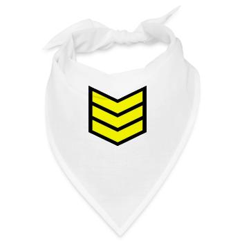 Streifen Feldwebels - Bandana - Weiß - Vorne