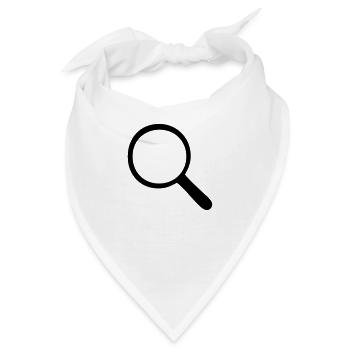 Lupe - Vergrößerungsglas - Bandana - Weiß - Vorne