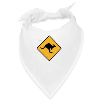 Roadsign Känguruh - Bandana - Weiß - Vorne