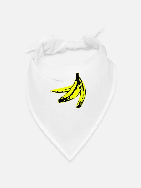 warholish banana peel - Bandana - white