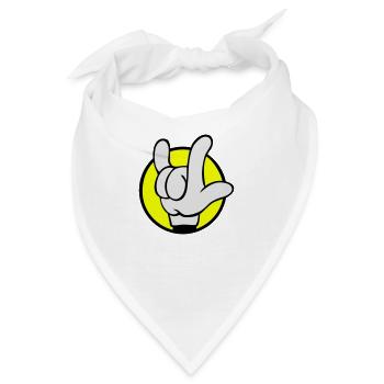 i love you sign - Bandana - Weiß - Vorne