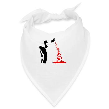Herzen kotzen - Bandana - Weiß - Vorne