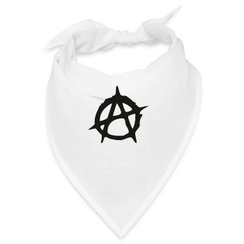 Anarchie Symbol - Bandana - Weiß - Vorne