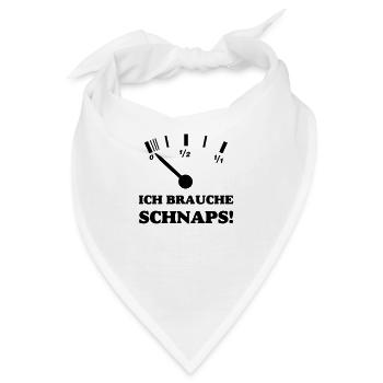 ICH BRAUCHE SCHNAPS - Bandana - Weiß - Vorne