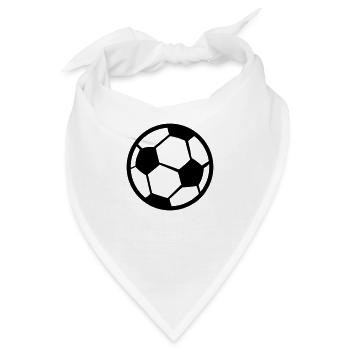 Fußball Ball Klassisch - Bandana - Weiß - Vorne