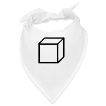 Würfel Quadrat Hintergrund - Bandana - Weiß - Vorne