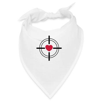 Herz - Bandana - Weiß - Vorne