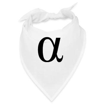 alpha griechische Buchstabe - Bandana - Weiß - Vorne