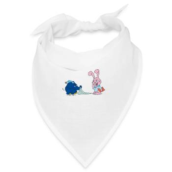 Elefant und Hase sind müde - Bandana - Weiß - Vorne
