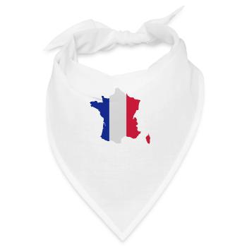 Frankreich - Bandana - Weiß - Vorne