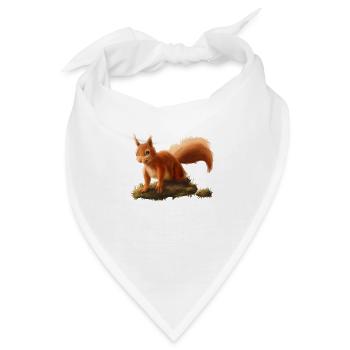 Kleines Eichhörnchen - Bandana - Weiß - Vorne